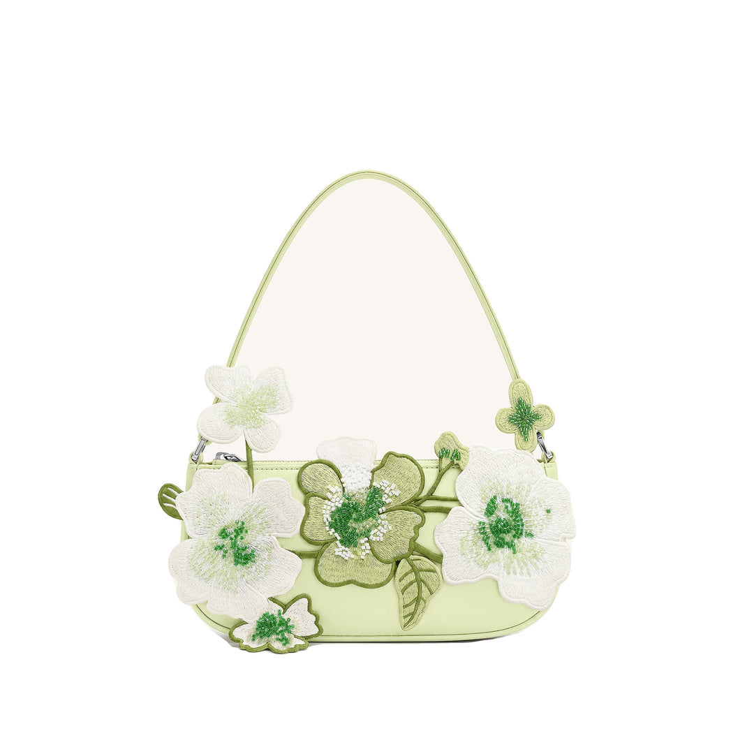 JW PEI Leona Bead Embellished Shoulder Bag - Light Green by JW PEI