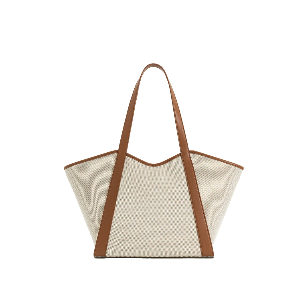 JW PEI Kiana Large Capacity Tote Bag - Brown Canvas by JW PEI