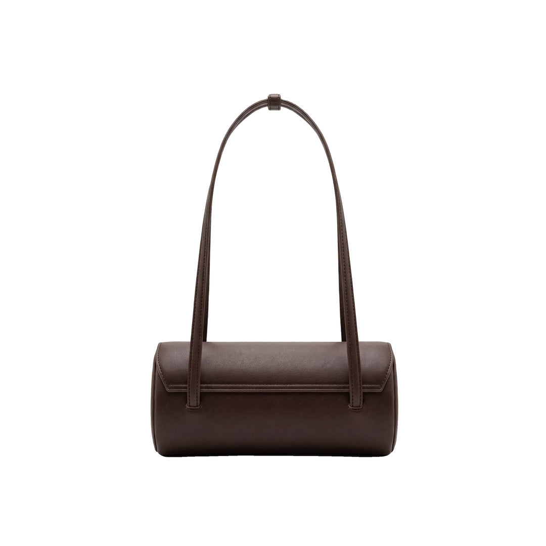 JW PEI Solenne Barrel Shoulder Bag - Dark Brown by JW PEI