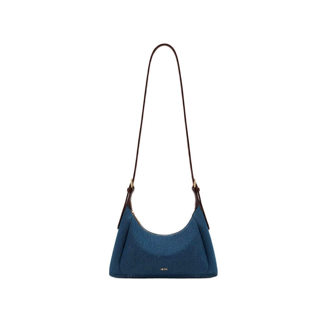 JW PEI Velora Denim Shoulder Bag - Blue Denim by JW PEI
