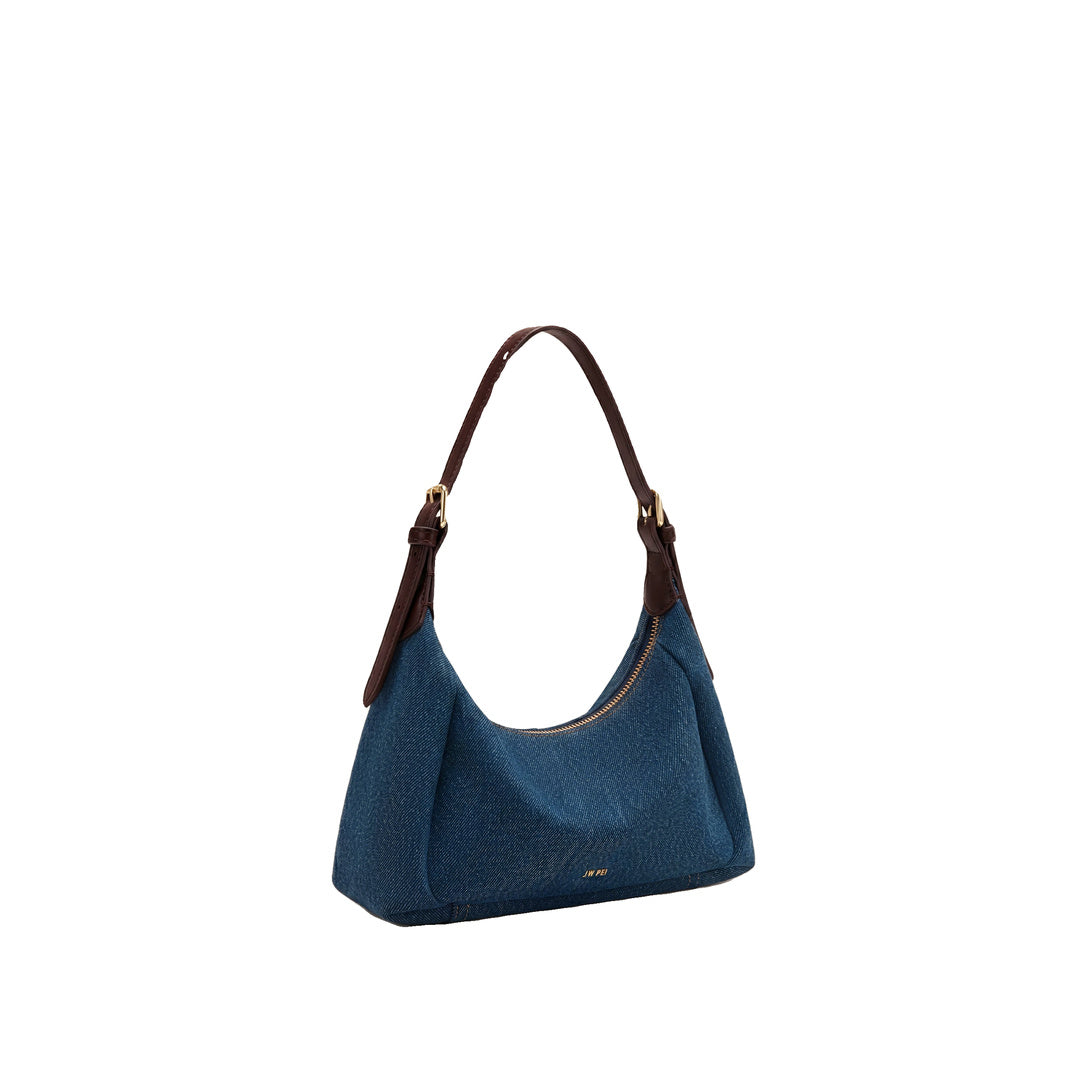 JW PEI Velora Denim Shoulder Bag - Blue Denim by JW PEI