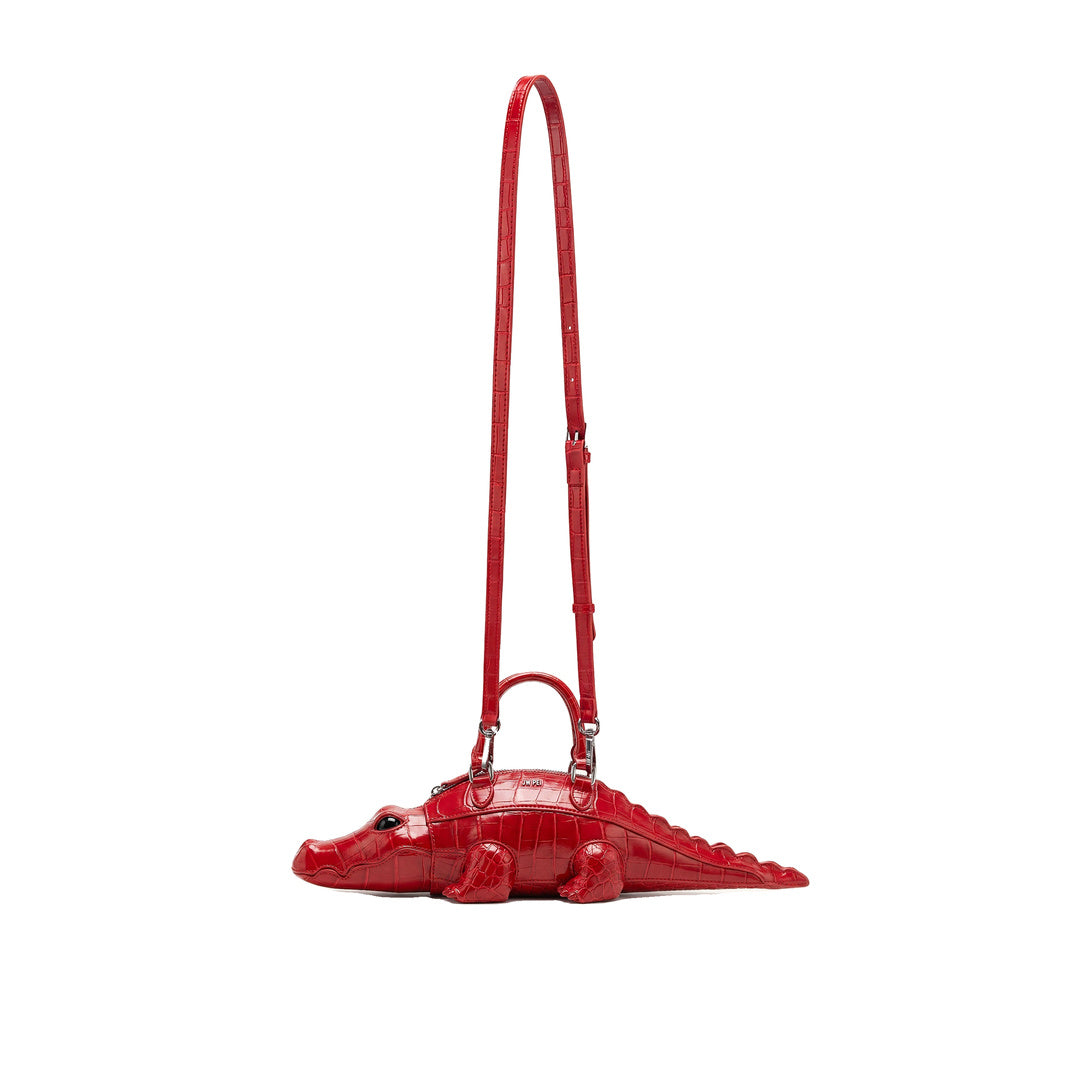 JW PEI Jayden Crocodile Novelty Handbag - Red by JW PEI