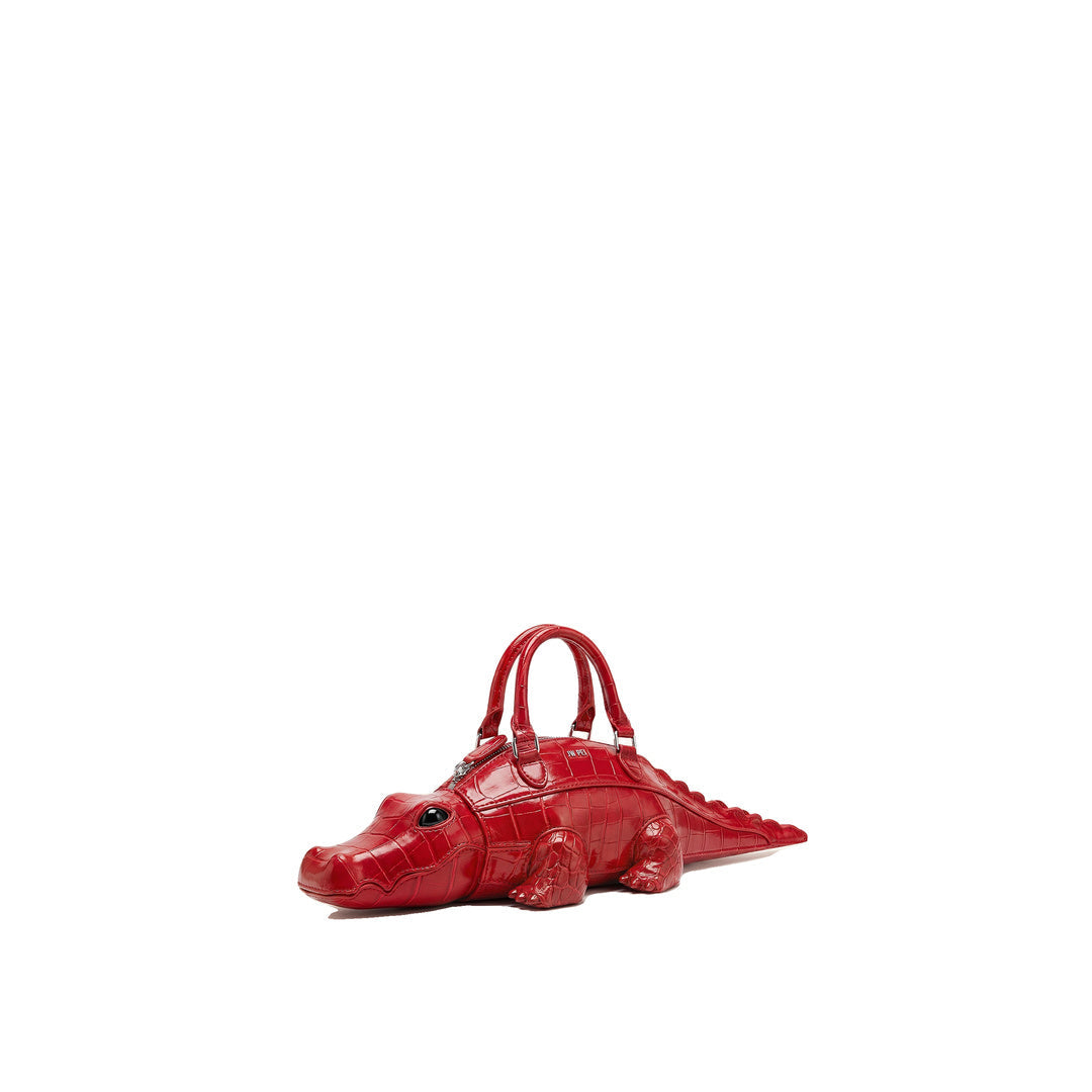JW PEI Jayden Crocodile Novelty Handbag - Red by JW PEI