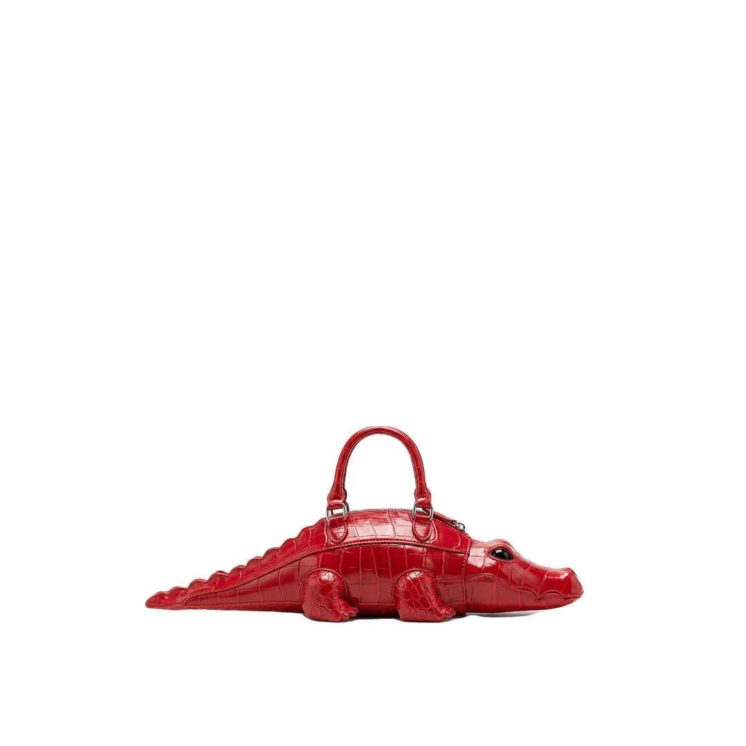 JW PEI Jayden Crocodile Novelty Handbag - Red by JW PEI