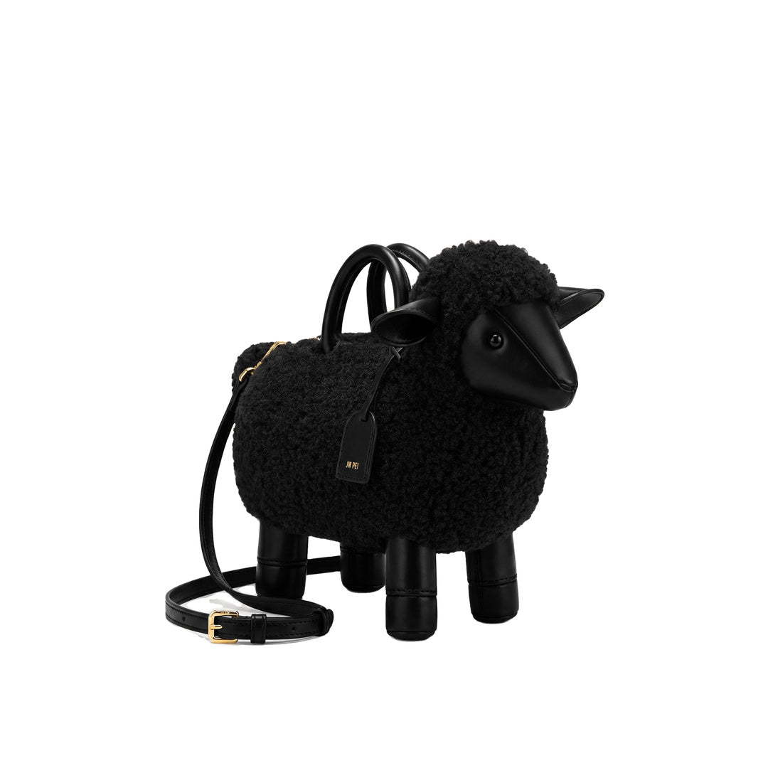 JW PEI Luna Sheep Top Handle Bag - Black by JW PEI