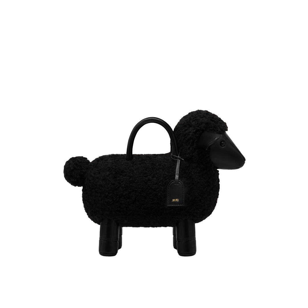 JW PEI Luna Sheep Top Handle Bag - Black by JW PEI