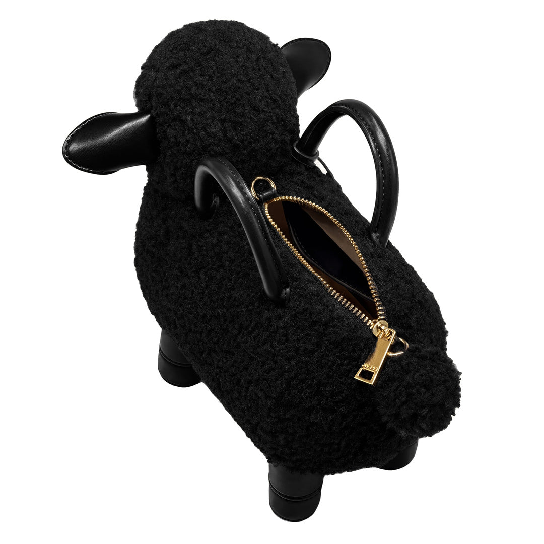 JW PEI Luna Sheep Top Handle Bag - Black by JW PEI