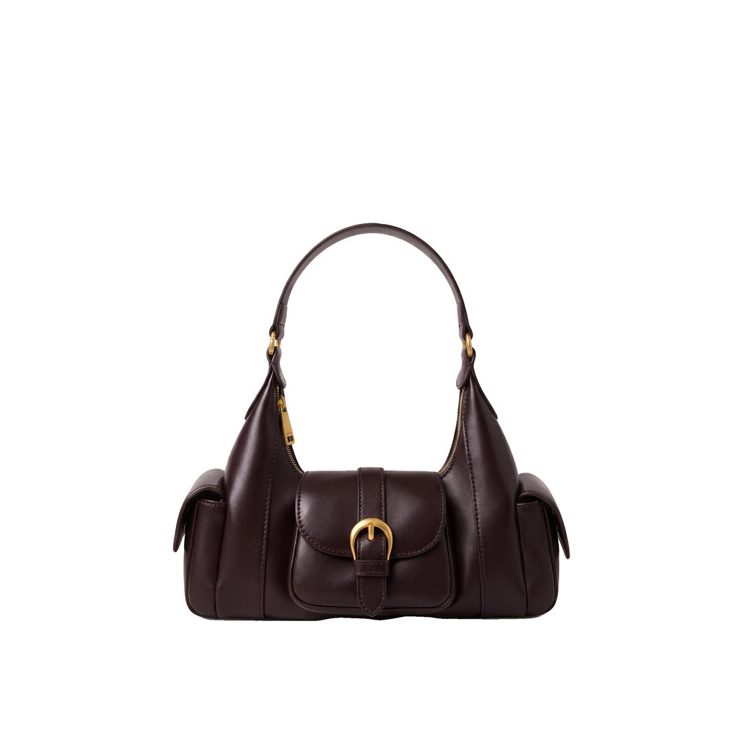JW PEI Estelle Pocket Shoulder Bag - Dark Brown by JW PEI