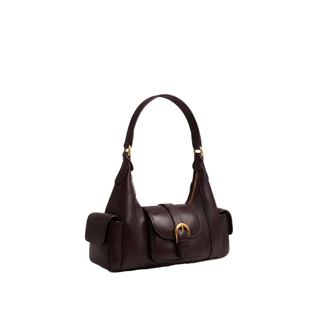 JW PEI Estelle Pocket Shoulder Bag - Dark Brown by JW PEI