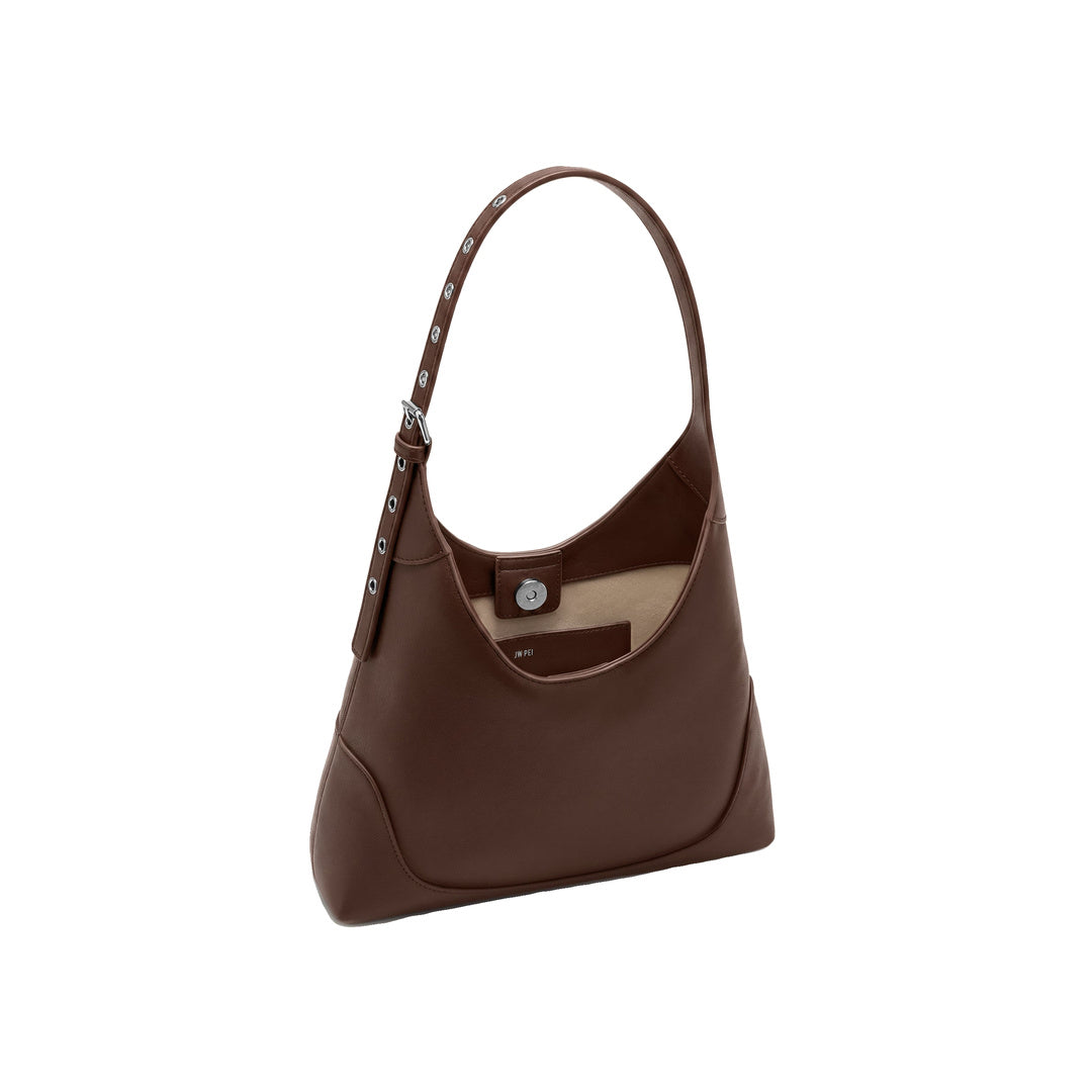 JW PEI Willow Soft Hobo Shoulder Bag - Dark Brown by JW PEI