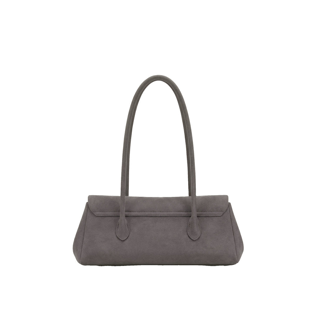 JW PEI Solenne Faux Suede East-West Shoulder Bag - Taupe by JW PEI