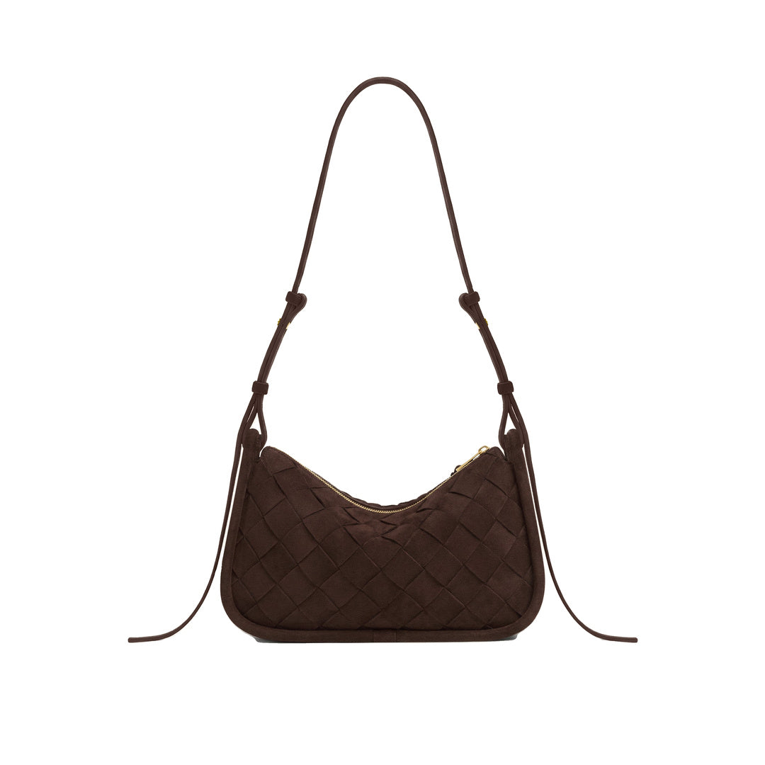 JW PEI Zirelle Woven Faux Suede Hobo Bag - Brown by JW PEI