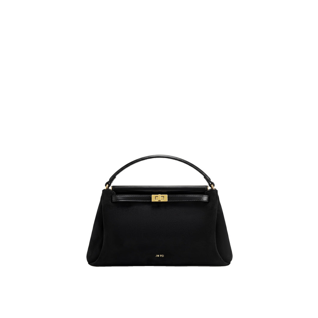JW PEI Carmen Faux Suede Top Handle Bag - Black by JW PEI