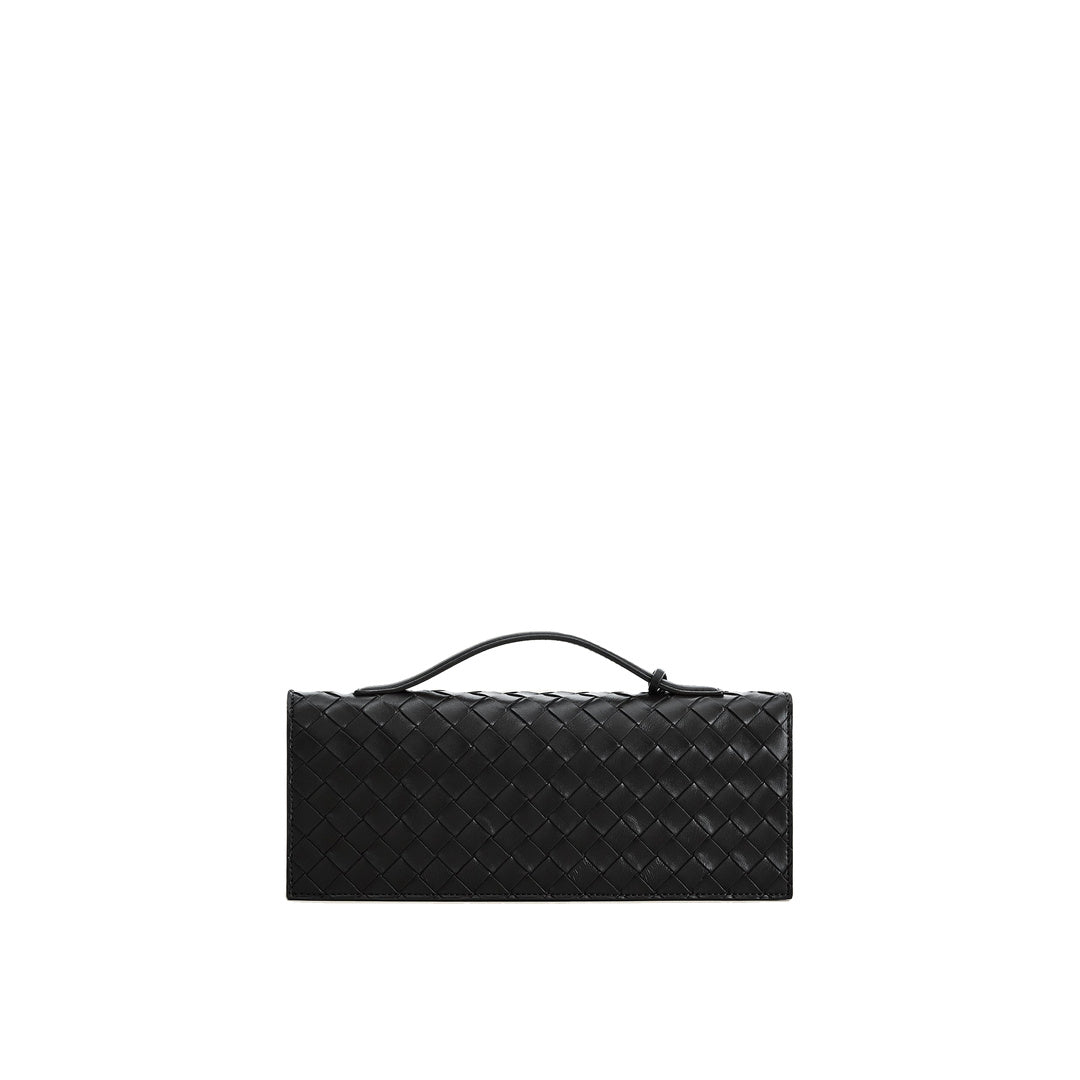 JW PEI Celeste Woven Textured Envelope Top Handle Bag - Black by JW PEI