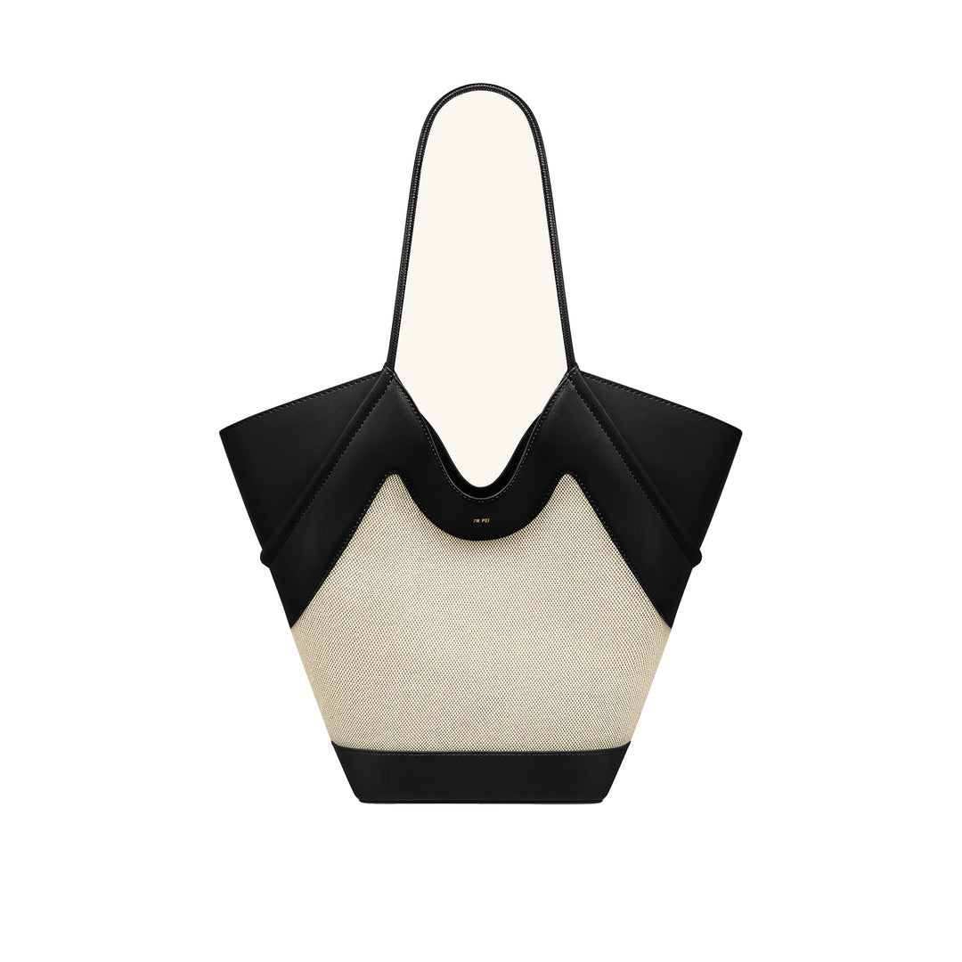 JW PEI Maribel Panel Tote Bag - Black Canvas by JW PEI