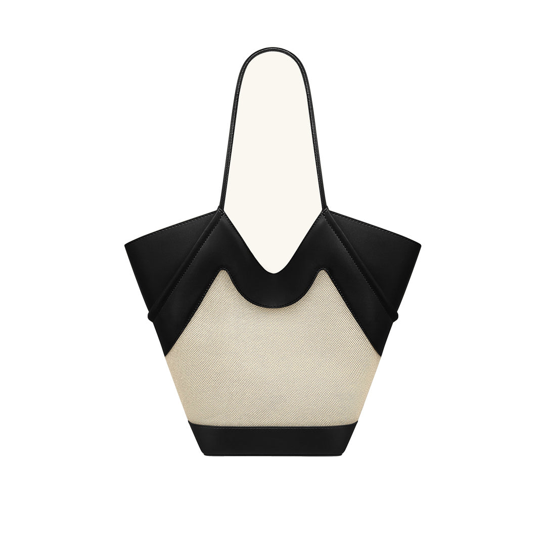 JW PEI Maribel Panel Tote Bag - Black Canvas by JW PEI