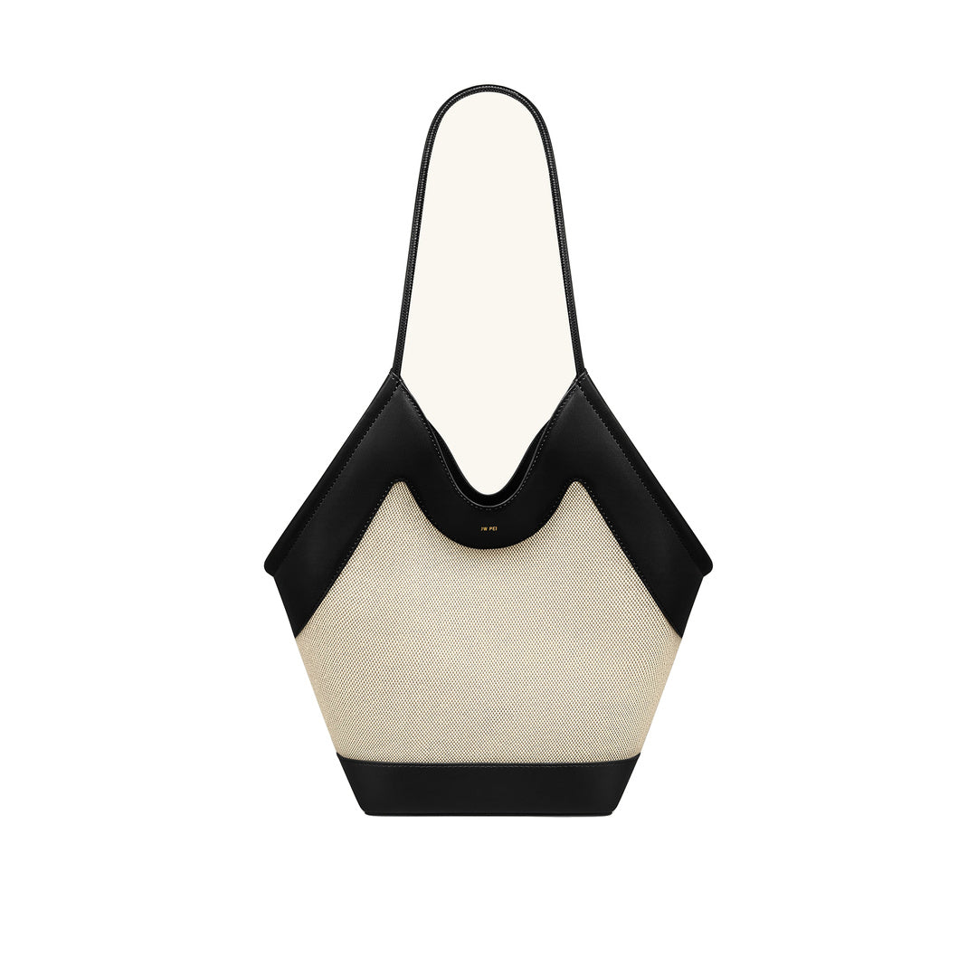 JW PEI Maribel Panel Tote Bag - Black Canvas by JW PEI