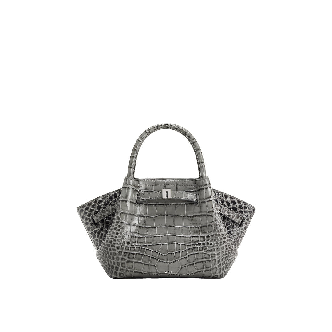 JW PEI Hana Mini Tote Bag - Grey Croc by JW PEI