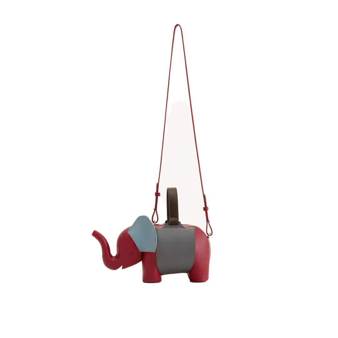 JW PEI Claire Elephant Shaped Handbag - Red/Dark Gray by JW PEI