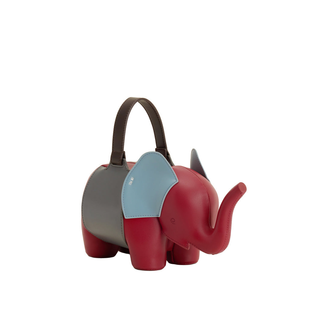 JW PEI Claire Elephant Shaped Handbag - Red/Dark Gray by JW PEI