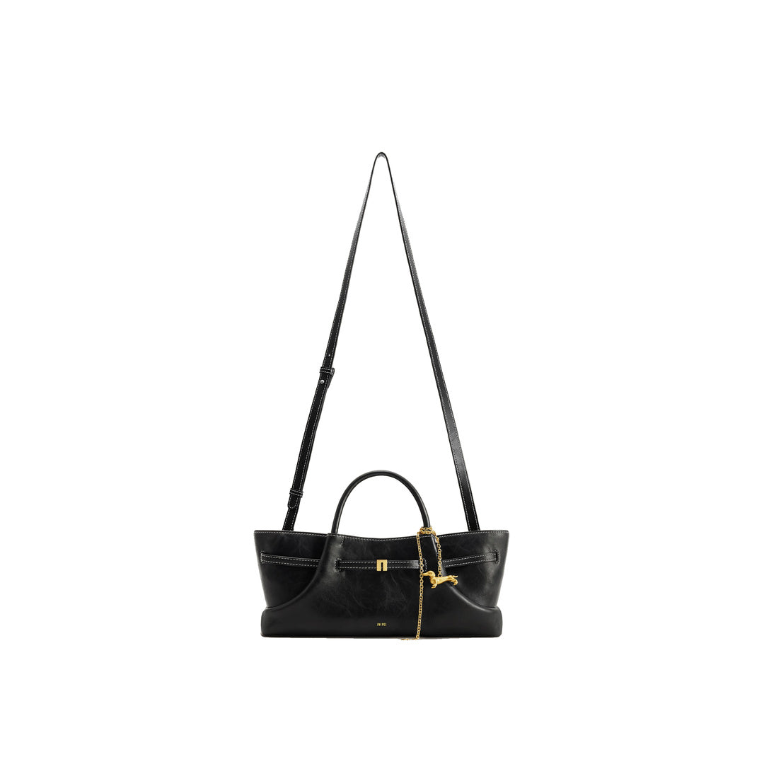 JW PEI Maeve Dachshund Metal Charm Tote Bag - Black by JW PEI