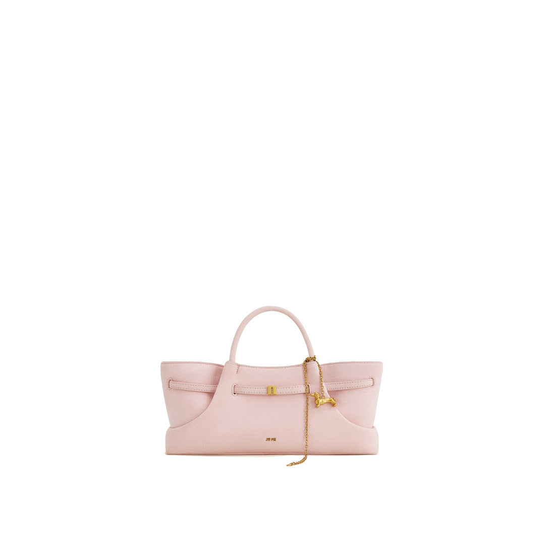 JW PEI Maeve Dachshund Metal Charm Faux Suede Tote Bag - Pink by JW PEI