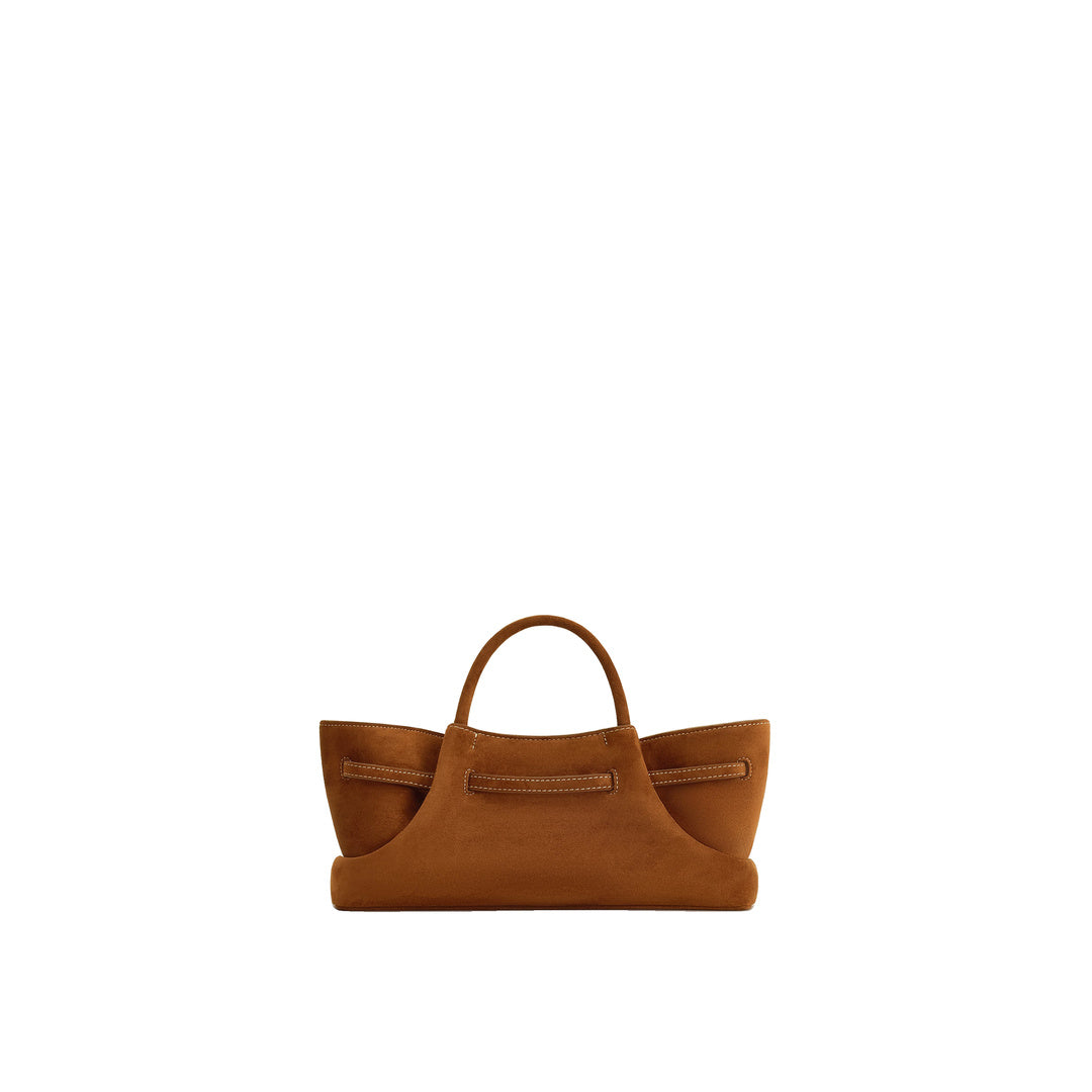 JW PEI Maeve Dachshund Metal Charm Faux Suede Tote Bag - Brown by JW PEI