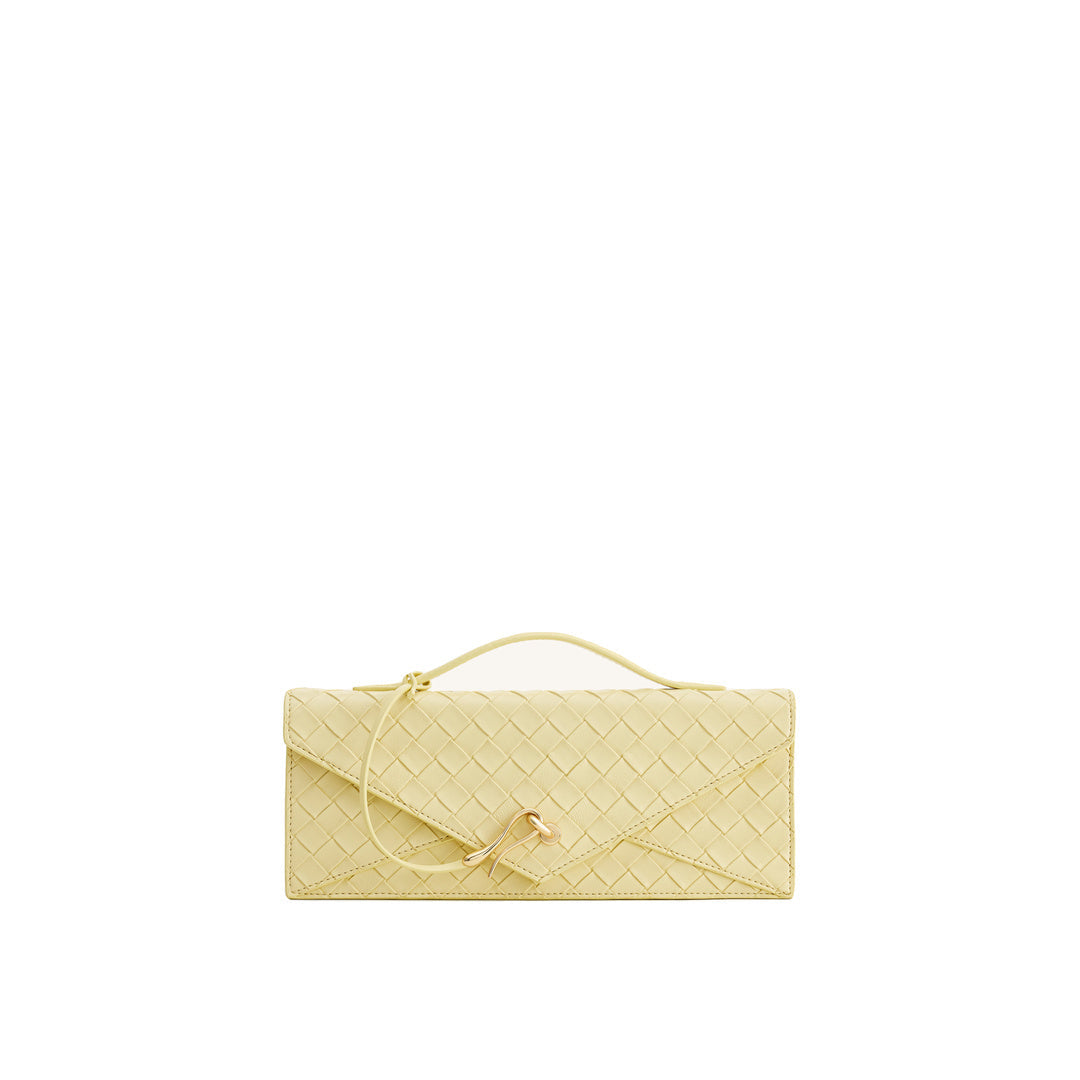 JW PEI Celeste Woven Textured Envelope Top Handle Bag - Yellow by JW PEI