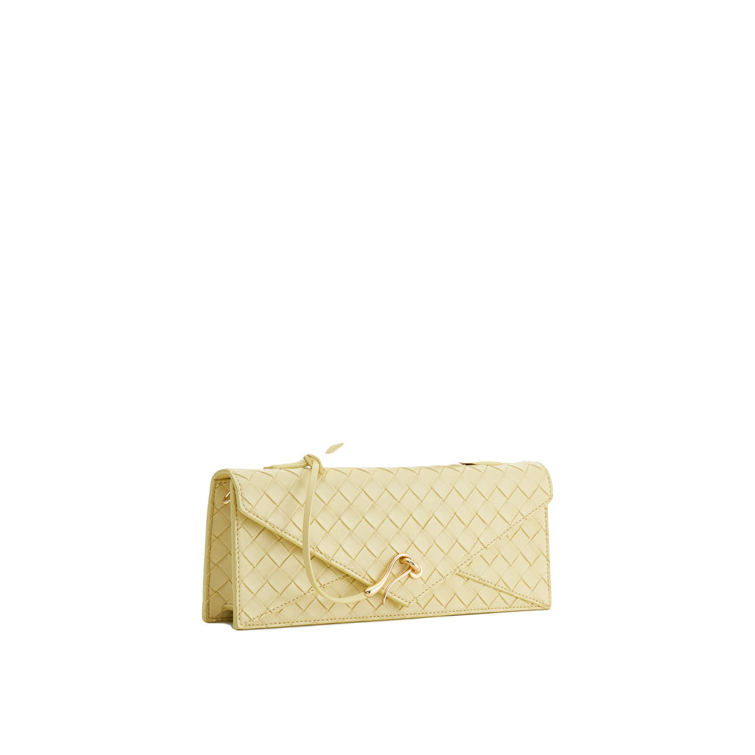 JW PEI Celeste Woven Textured Envelope Top Handle Bag - Yellow by JW PEI