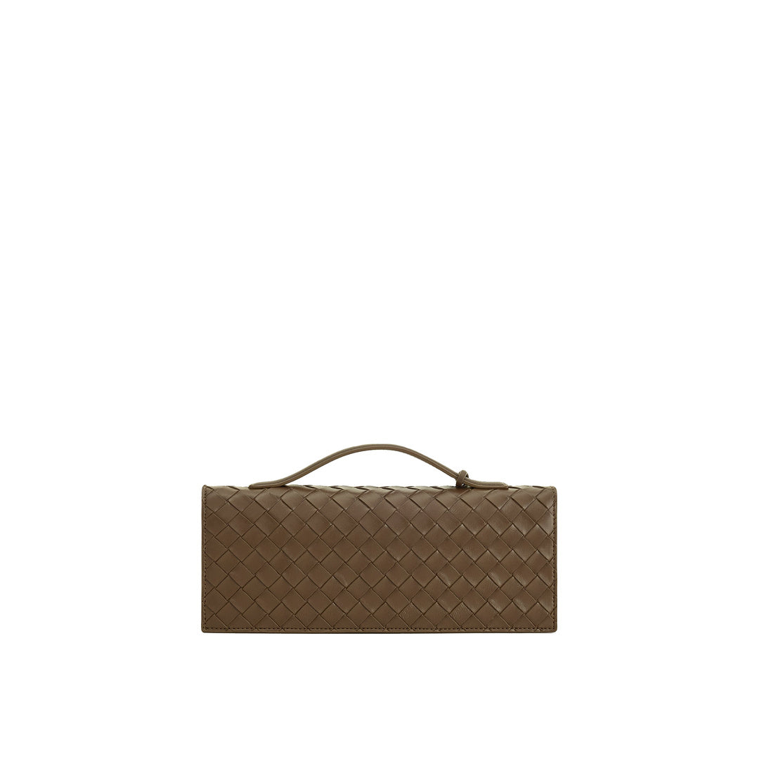 JW PEI Celeste Woven Textured Envelope Top Handle Bag - Mocha Brown by JW PEI