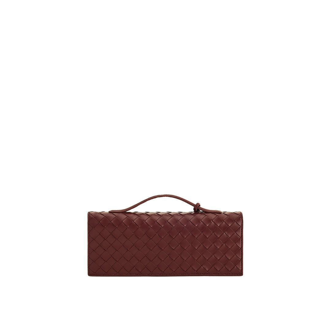 JW PEI Celeste Woven Textured Envelope Top Handle Bag - Burgundy by JW PEI