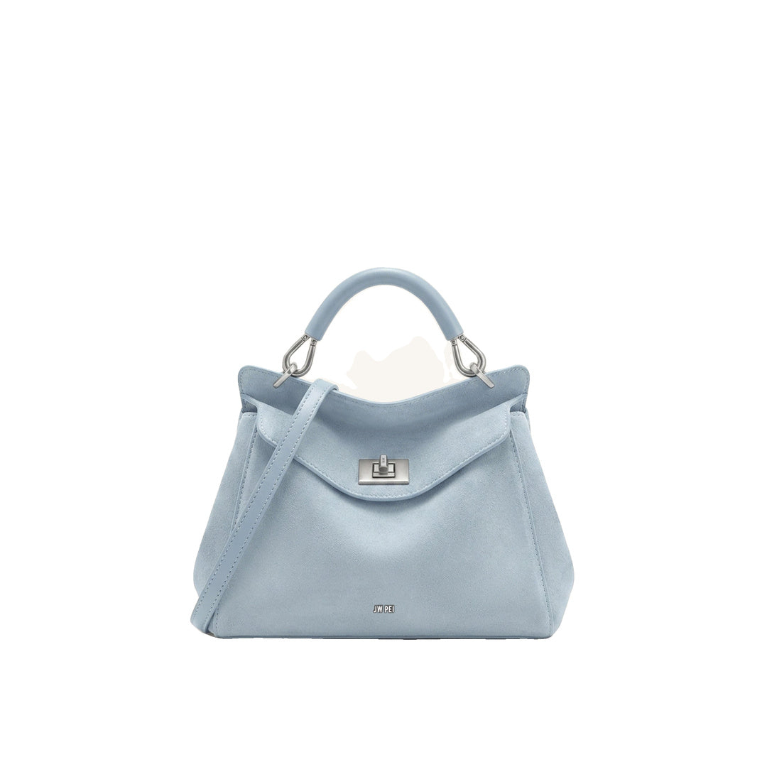 JW PEI Lucia Classic Faux Suede Top Handle Bag - Light Blue by JW PEI