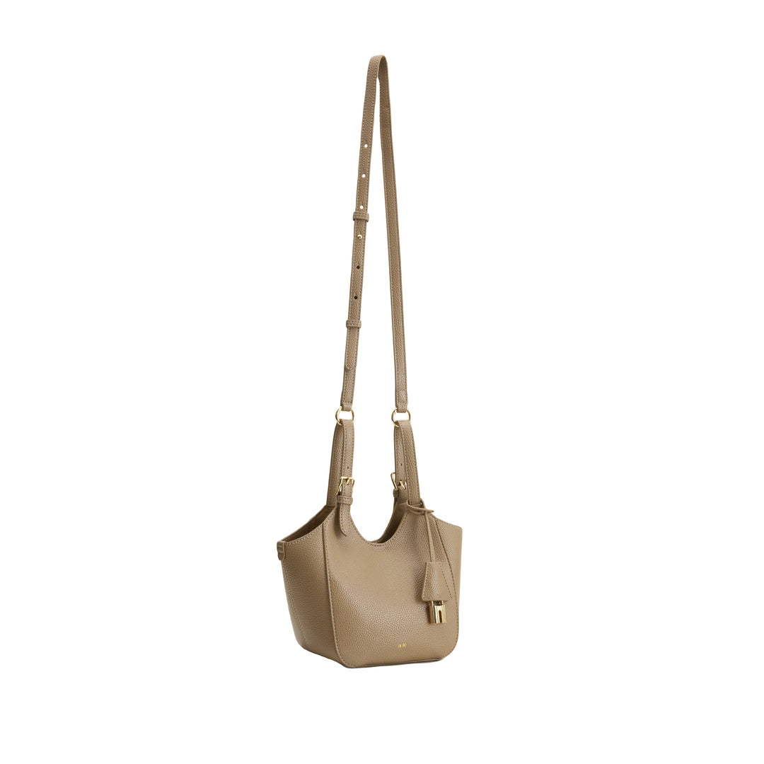 JW PEI Ines Padlock Tote Bag - Gray Beige by JW PEI