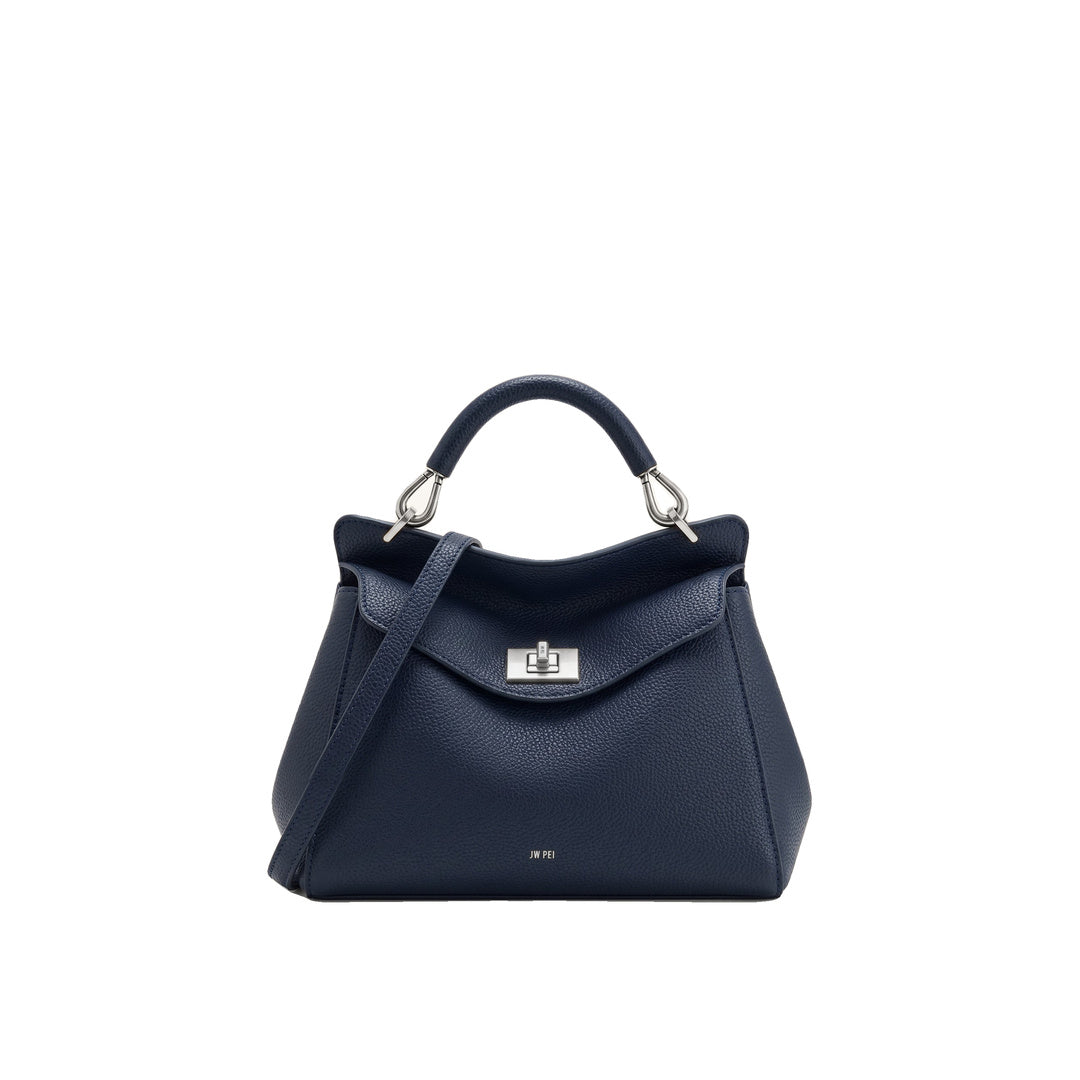JW PEI Lucia Classic Top Handle Bag - Navy Blue by JW PEI