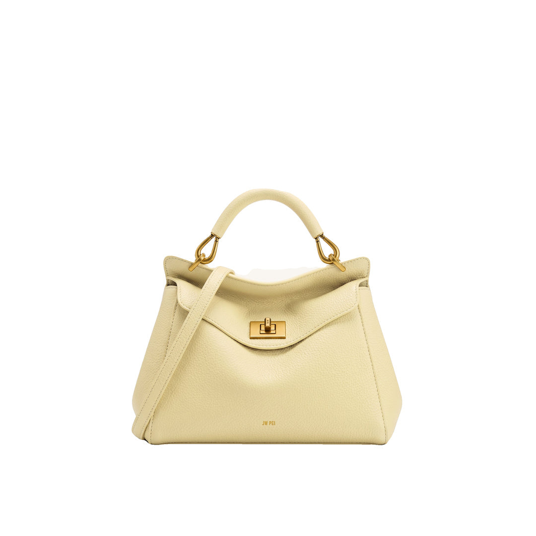 JW PEI Lucia Classic Top Handle Bag - Light Yellow by JW PEI