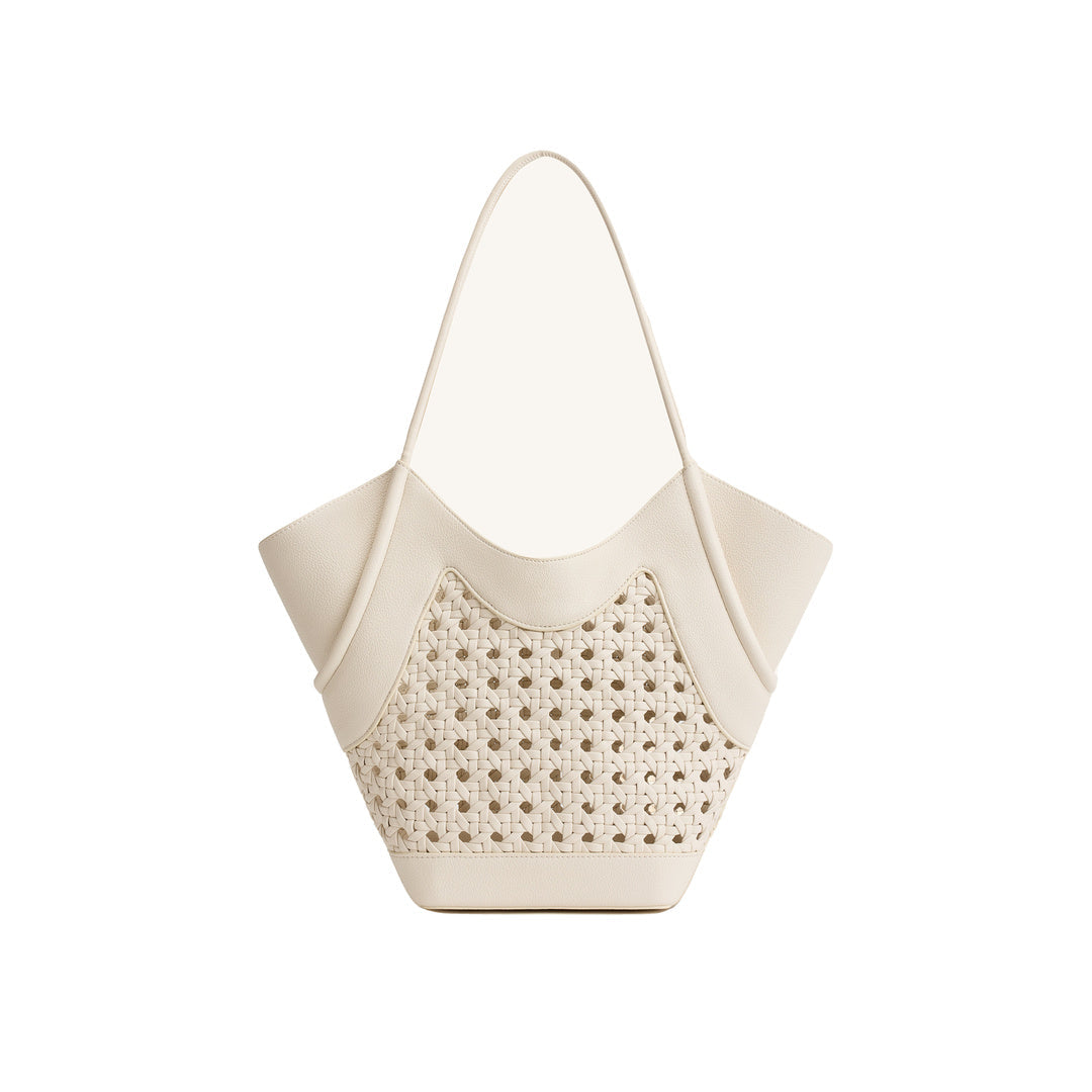 JW PEI Maribel Woven Panel Tote Bag - Ivory by JW PEI