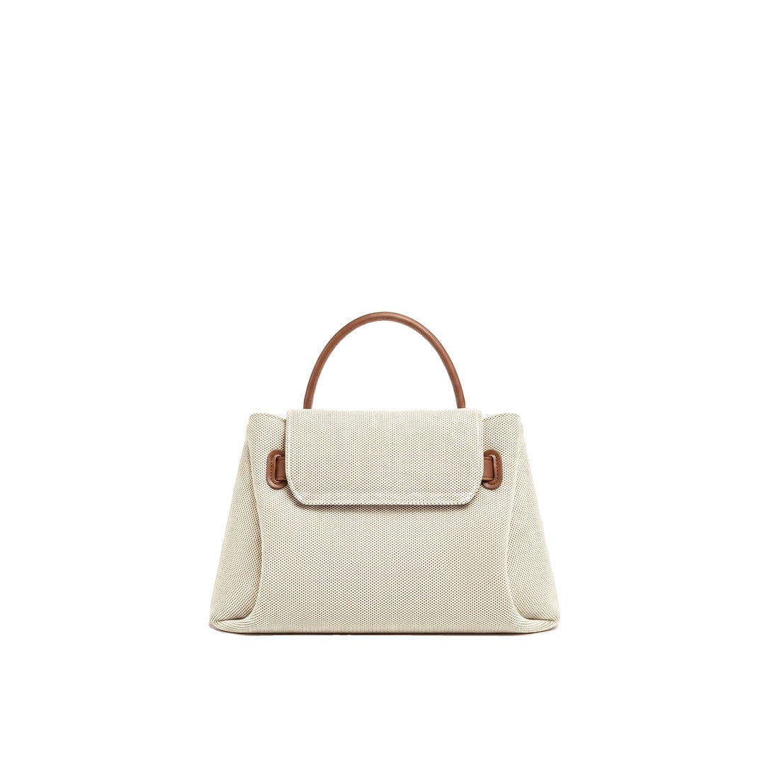 JW PEI Rhea Small Double Buckle Shoulder Bag - Brown Canvas by JW PEI