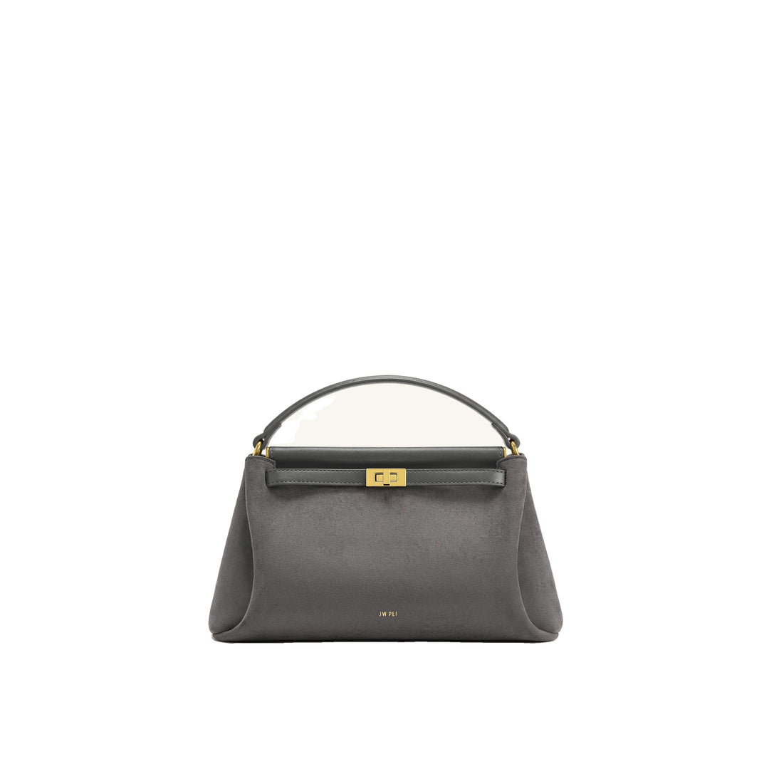 JW PEI Carmen Faux Suede Top Handle Bag - Dark Gray by JW PEI