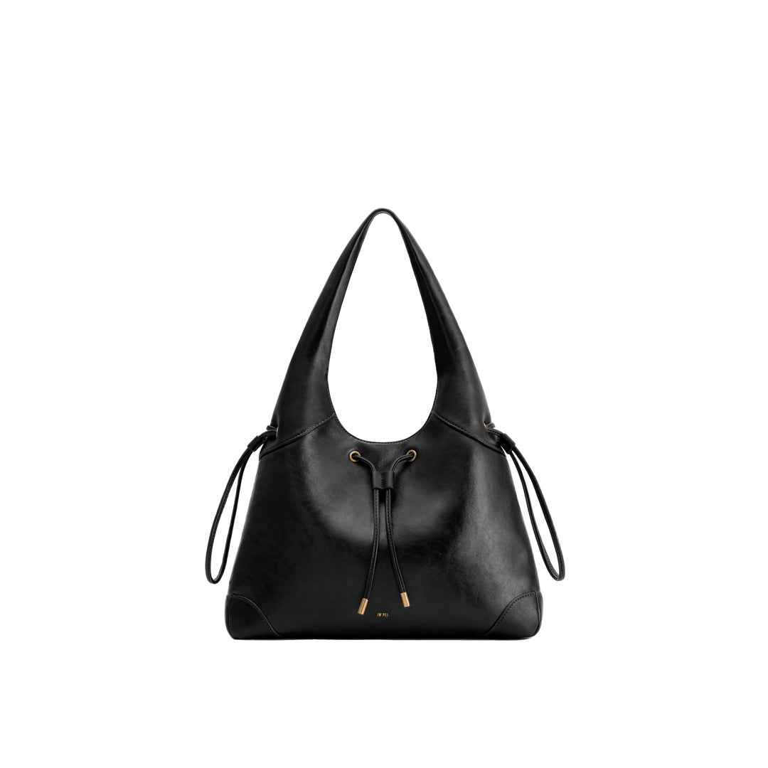 JW PEI Celandra Drawstring Hobo Bag - Black by JW PEI