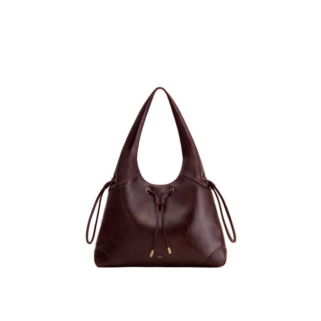 JW PEI Celandra Drawstring Hobo Bag - Deep Burgundy by JW PEI