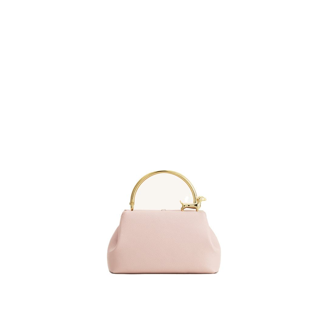 JW PEI Bruna Dachshund Metal Handle Top Handle Bag - Light Pink by JW PEI