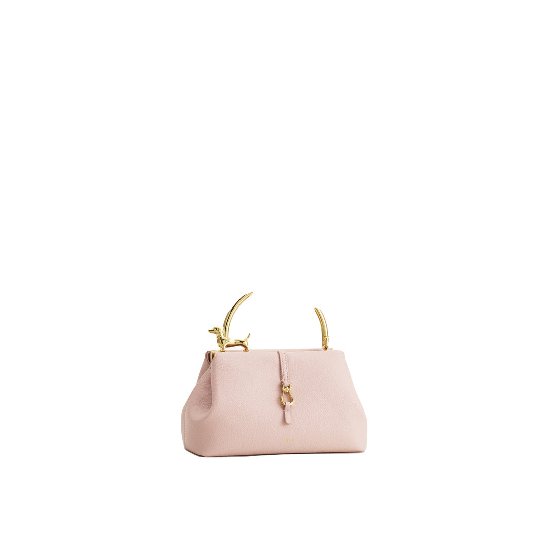 JW PEI Bruna Dachshund Metal Handle Top Handle Bag - Light Pink by JW PEI
