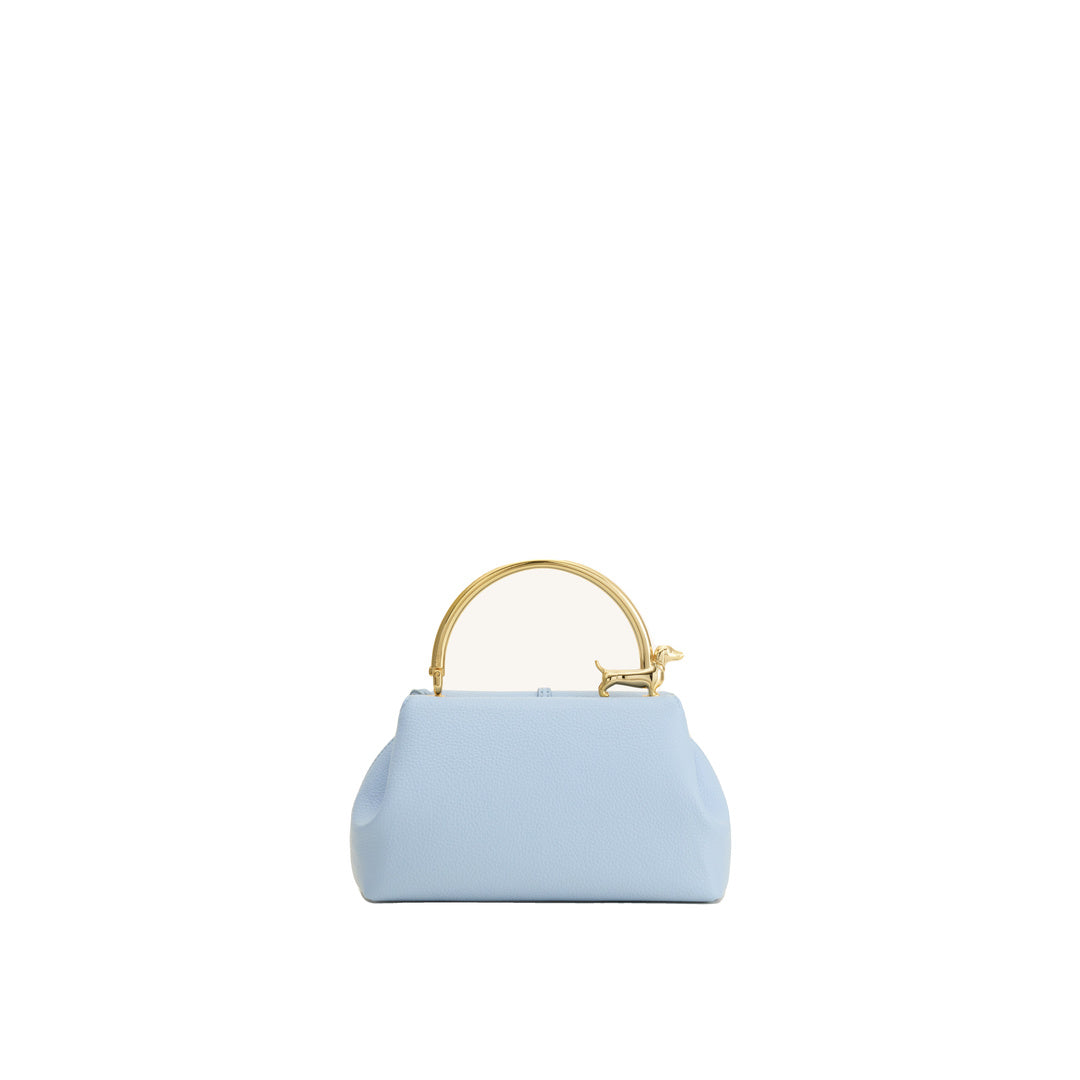 JW PEI Bruna Dachshund Metal Handle Top Handle Bag - Light Blue by JW PEI