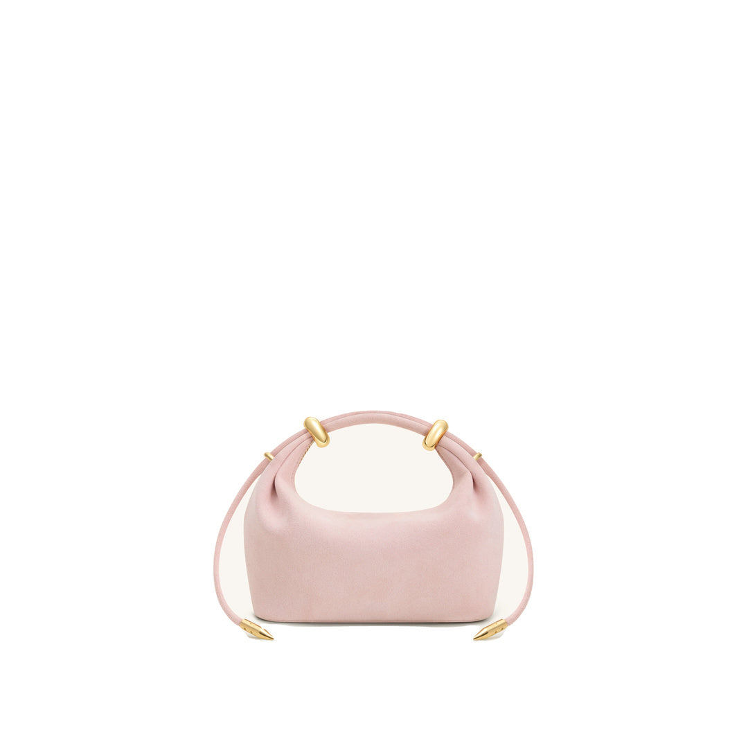 JW PEI Ellie Faux Suede Metal Ring Embellished Top Handle Bag - Pink by JW PEI
