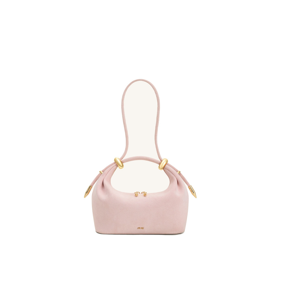 JW PEI Ellie Faux Suede Metal Ring Embellished Top Handle Bag - Pink by JW PEI