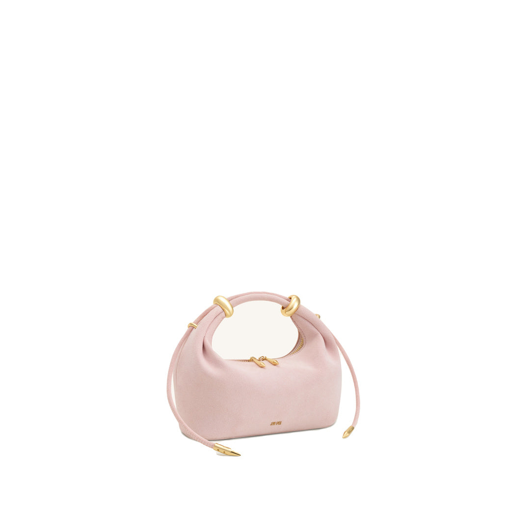 JW PEI Ellie Faux Suede Metal Ring Embellished Top Handle Bag - Pink by JW PEI