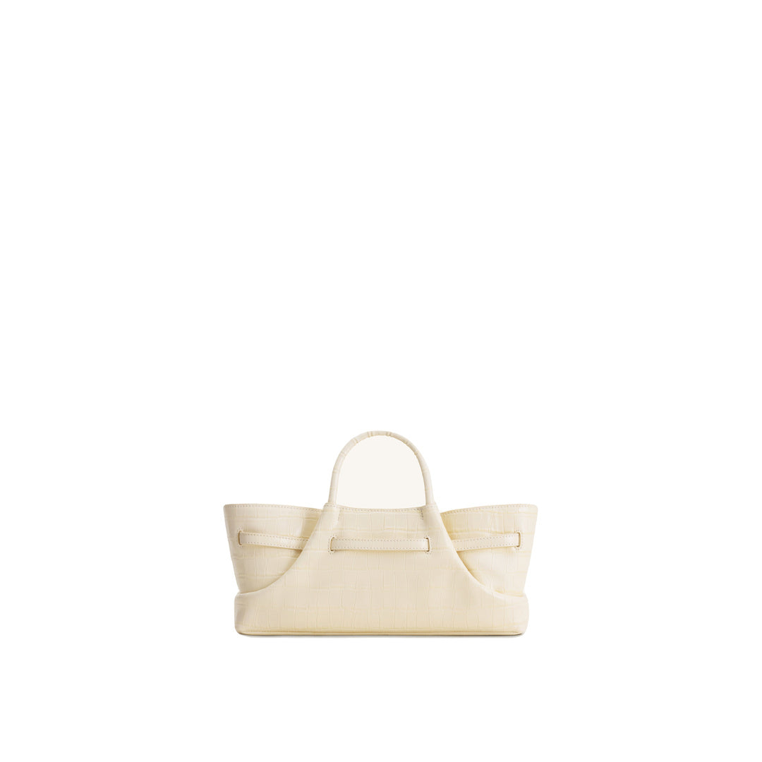JW PEI Maeve Dachshund Metal Charm Tote Bag - Ivory Croc by JW PEI