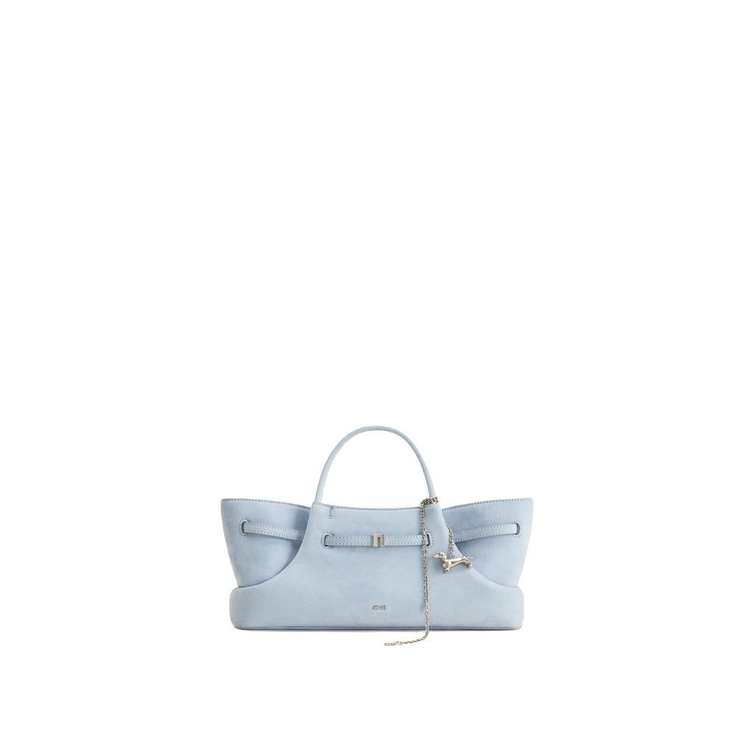 JW PEI Maeve Dachshund Metal Charm Faux Suede Tote Bag - Blue by JW PEI