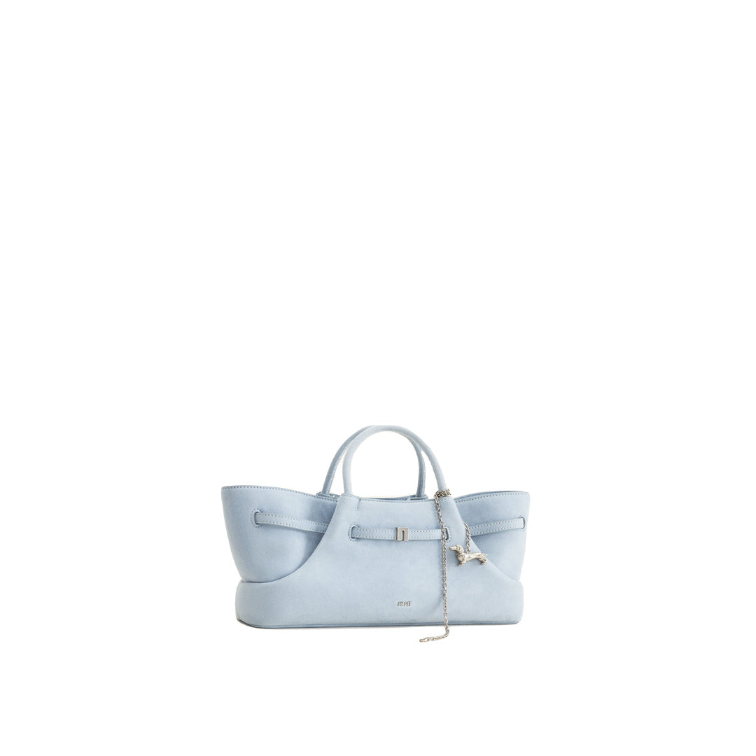 JW PEI Maeve Dachshund Metal Charm Faux Suede Tote Bag - Blue by JW PEI