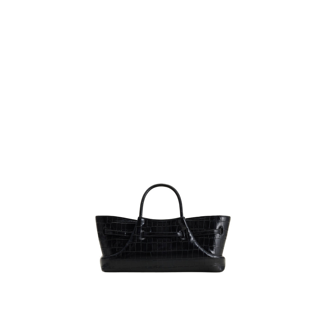 JW PEI Maeve Dachshund Metal Charm Tote Bag - Black Croc by JW PEI